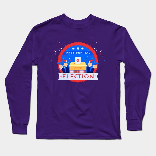 Presidential Election Design Long Sleeve T-Shirt by Mako Design 